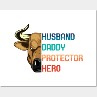 HUSBAND DADDY PROTECTOR Posters and Art